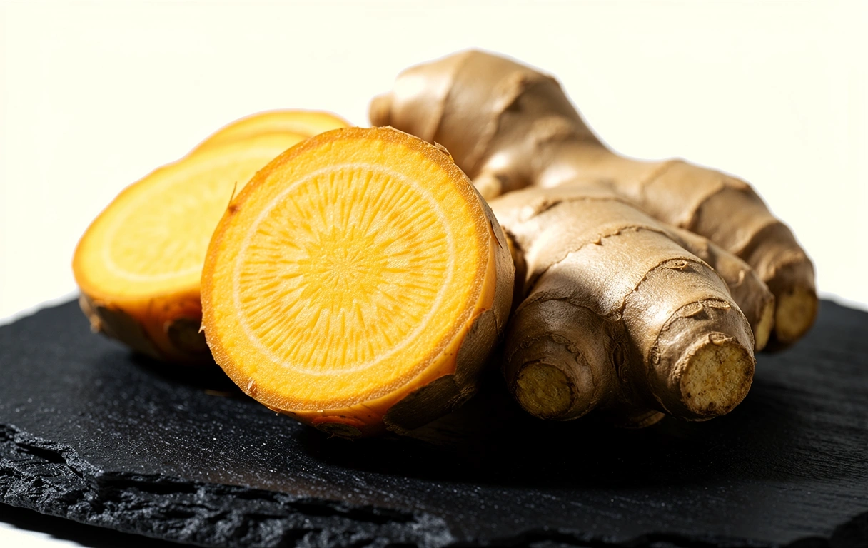 Fresh Curcuma and Ginger specimens